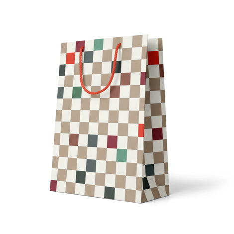 Holiday Check Check Gift Bag