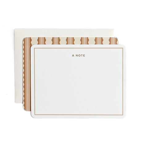 Tan Scallop Flat Note Set