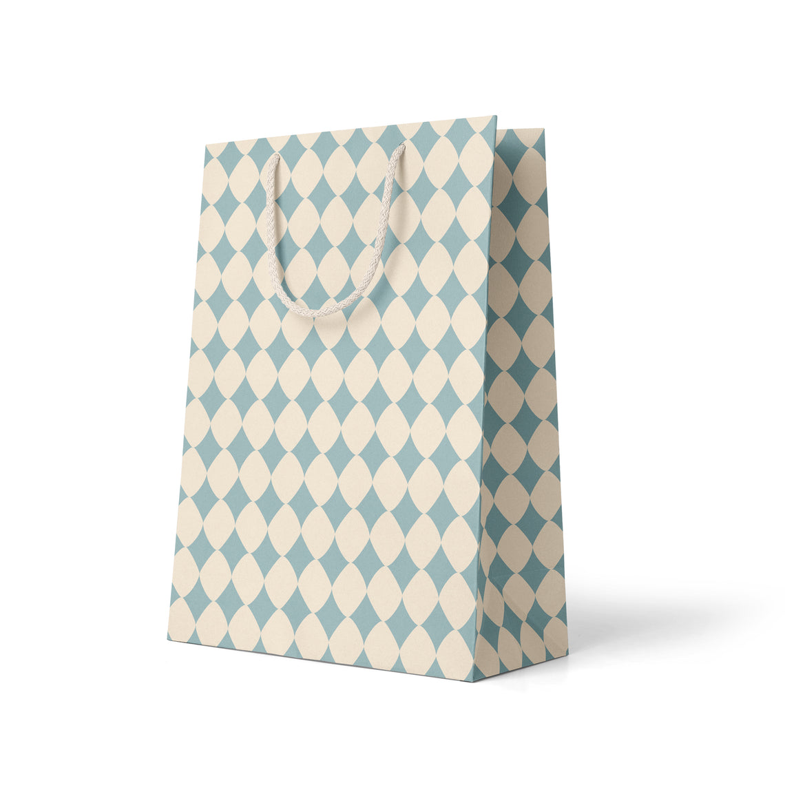 Blue Diamond Stripe Gift Bag