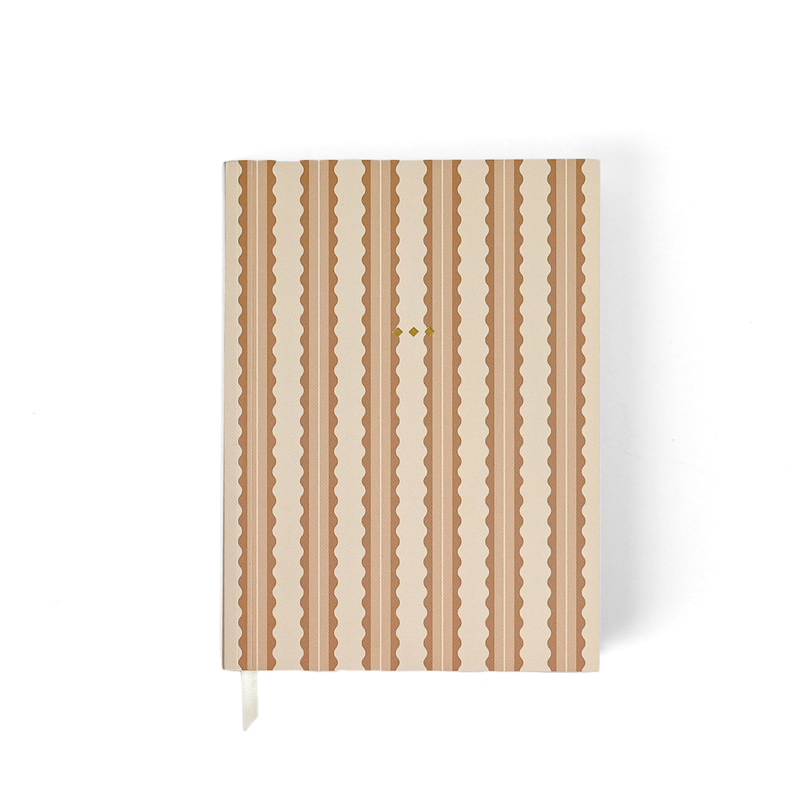 Tan Scalloped Stripe Soft Cover Journal