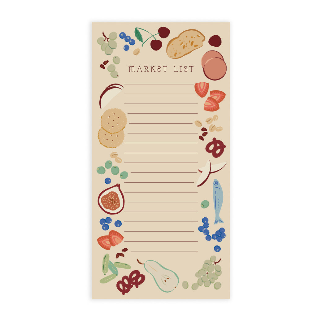 Market List Charcuterie List Pad