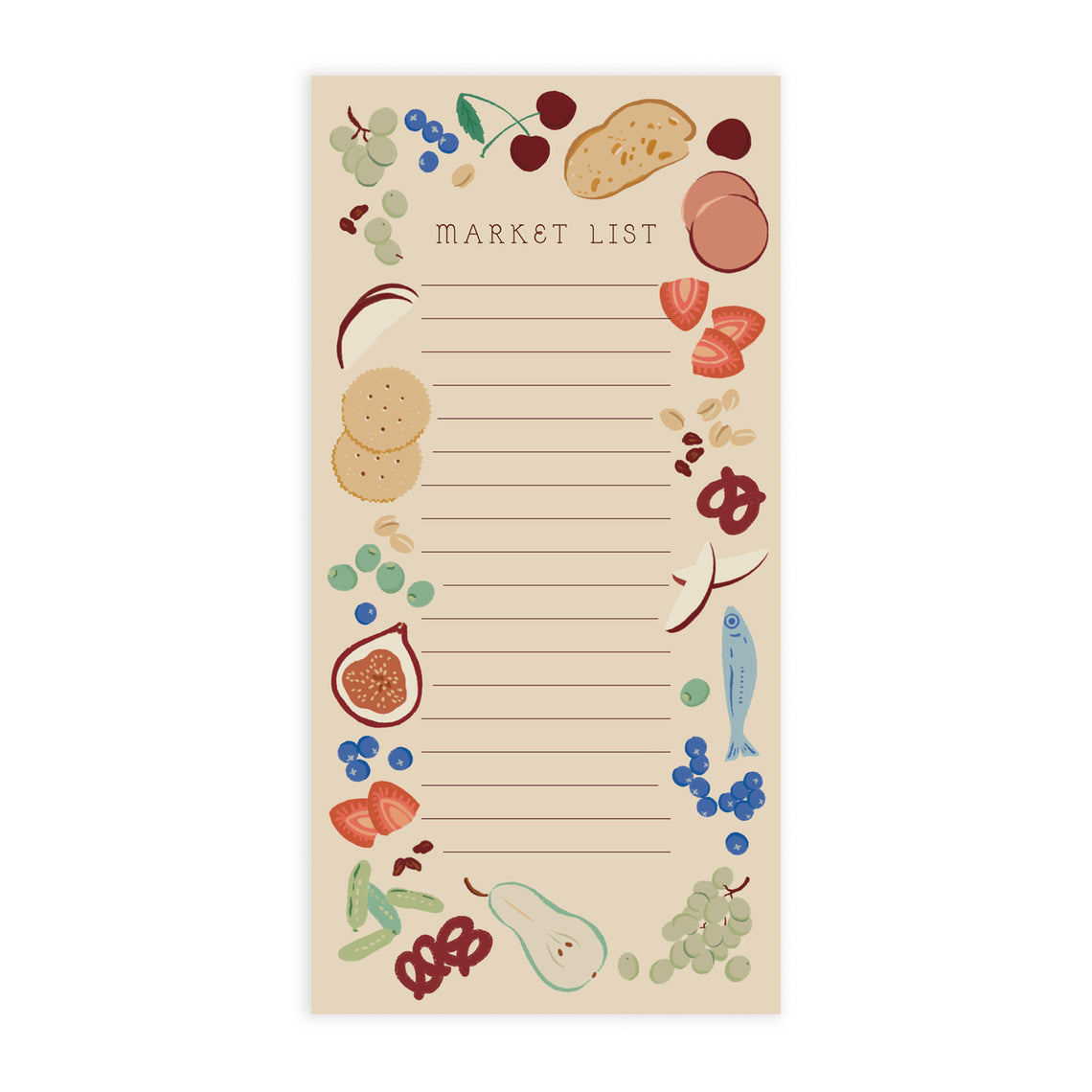 Market List Charcuterie List Pad